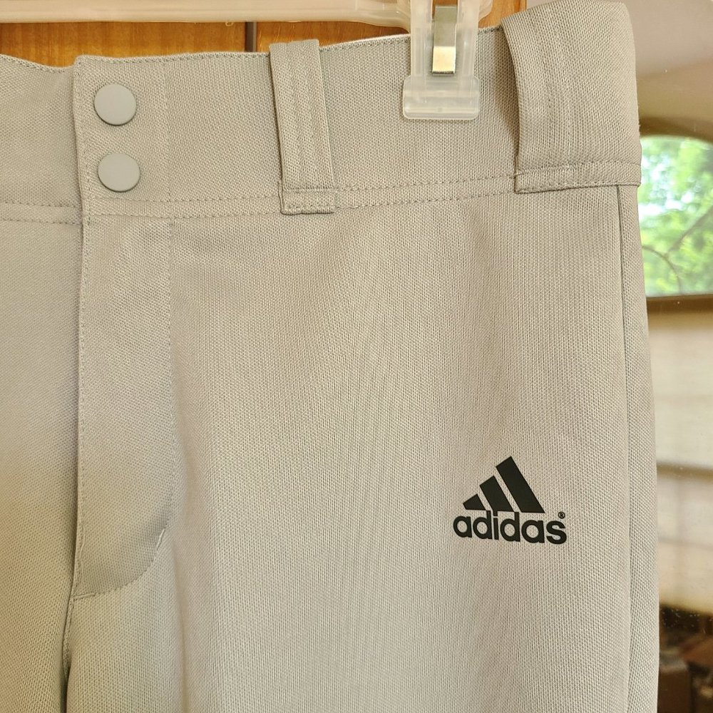 Adidas Men's Softball Pants Light Gray Size S - Picture 2 of 6